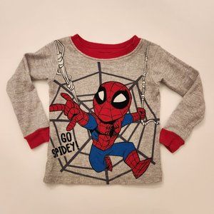 Spiderman Marvel Long Sleeve Pajama Shirt. Size 2T